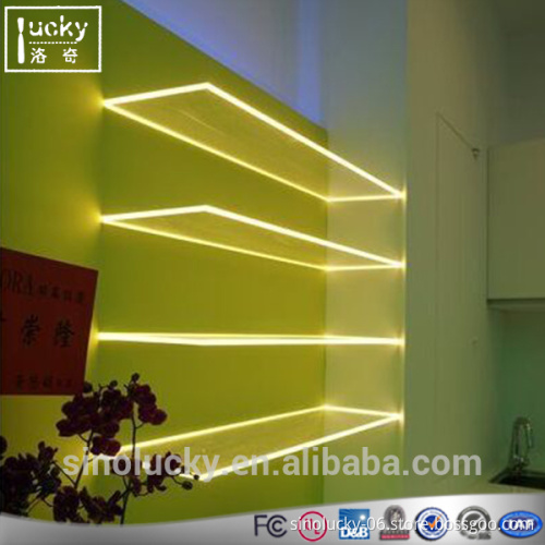 Acrylic Wall mount Wine Display Shelf Led Bottle Display Wall Shelf